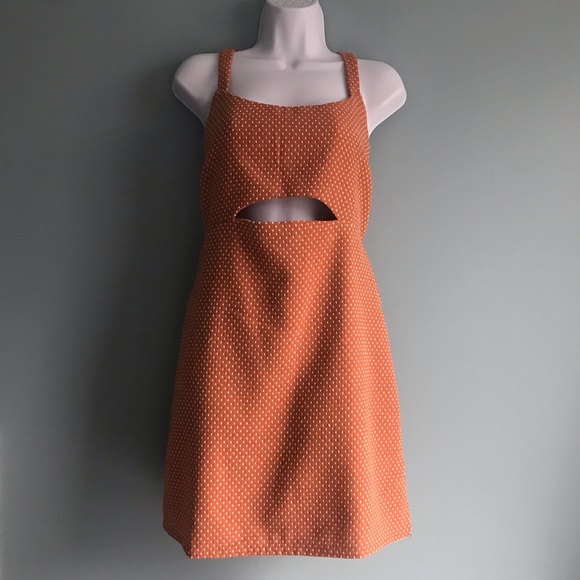 NEW First Monday Cutout Polka Dot Dress L - Picture 4 of 7